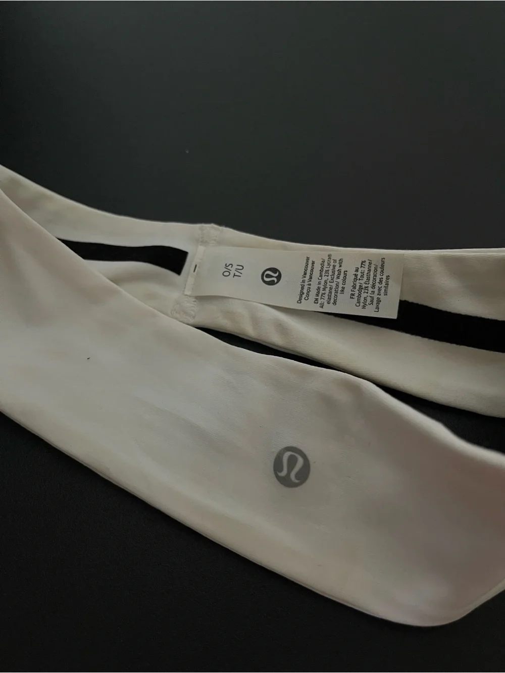 lululemon athletica White and Black Reversible Headband - Picture 1 of 2